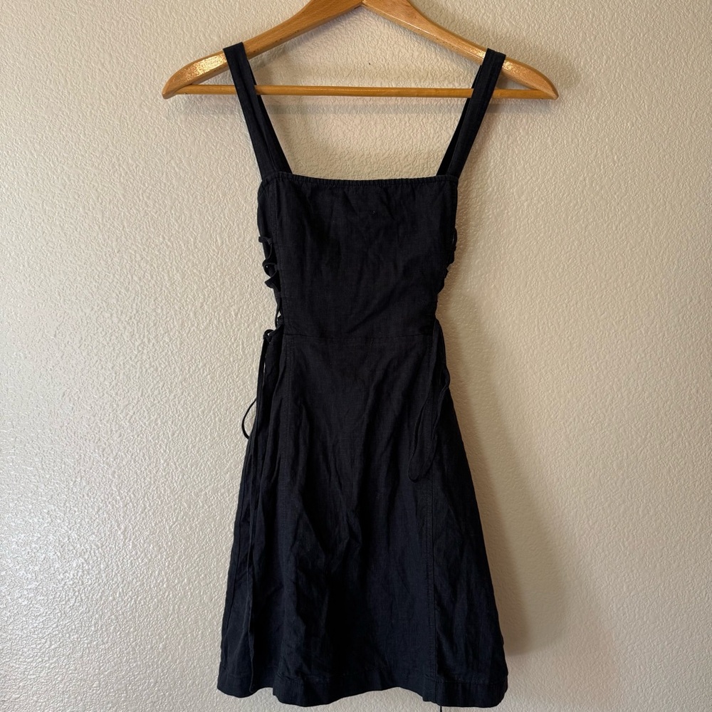 Forever 21 Lace Up Little Black Dress